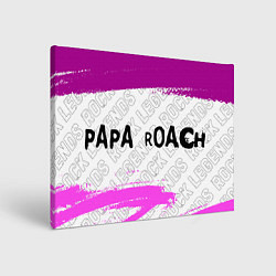 Холст прямоугольный Papa Roach rock legends: надпись и символ, цвет: 3D-принт