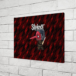 Холст прямоугольный Slipknot красные молнии, цвет: 3D-принт — фото 2