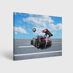 Холст прямоугольный BMW racing team - Motorsport - M Performance, цвет: 3D-принт