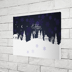 Холст прямоугольный С новым годом! минимализм, цвет: 3D-принт — фото 2