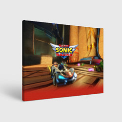 Холст прямоугольный Team Sonic racing - hedgehog - video game, цвет: 3D-принт