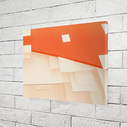 Холст прямоугольный Абстрактные геометрические оранжевые и светлые фиг, цвет: 3D-принт — фото 2