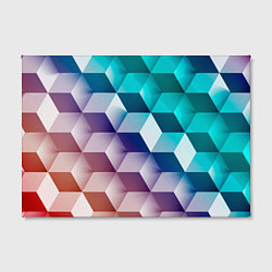 Холст прямоугольный Объёмные разноцветные кубы, цвет: 3D-принт — фото 2