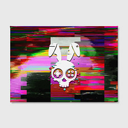 Холст прямоугольный Череп кролика - glitch, цвет: 3D-принт — фото 2