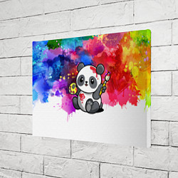 Холст прямоугольный Милый пандёныш - великий художник, цвет: 3D-принт — фото 2