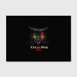 Холст прямоугольный Cat of war collab, цвет: 3D-принт — фото 2
