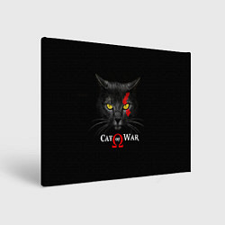 Холст прямоугольный Cat of war collab, цвет: 3D-принт