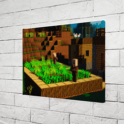 Холст прямоугольный Minecraft ферма, цвет: 3D-принт — фото 2