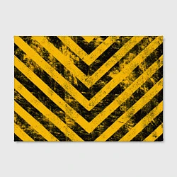 Холст прямоугольный WARNING - желто-черные полосы, цвет: 3D-принт — фото 2