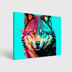 Холст прямоугольный Яркий волк, цвет: 3D-принт