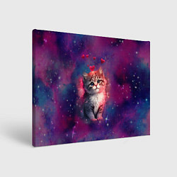 Картина прямоугольная Космически котенок