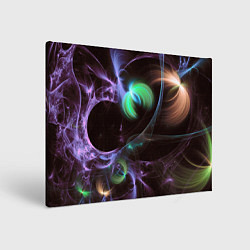 Картина прямоугольная Магические фиолетовые волны и цветные космические