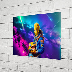 Холст прямоугольный Bart Simpson and Maggie in space - neural network, цвет: 3D-принт — фото 2