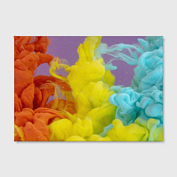 Холст прямоугольный Абстрактные разноцветные объёмные дымы, цвет: 3D-принт — фото 2