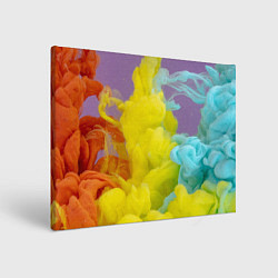 Картина прямоугольная Абстрактные разноцветные объёмные дымы