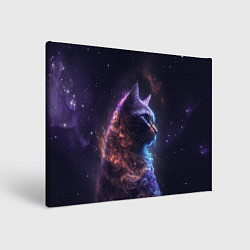 Картина прямоугольная Кошка в космосе туманность