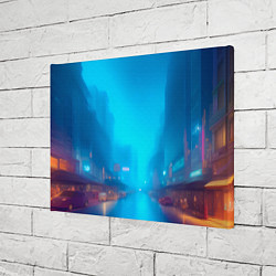 Холст прямоугольный Улица мегаполиса-арт, цвет: 3D-принт — фото 2