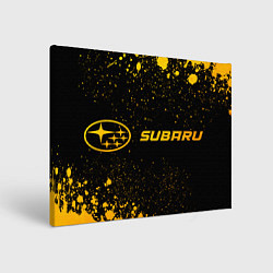 Картина прямоугольная Subaru - gold gradient: надпись и символ