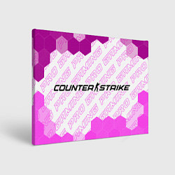 Холст прямоугольный Counter Strike 2 pro gaming: надпись и символ, цвет: 3D-принт