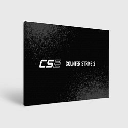 Холст прямоугольный Counter Strike 2 glitch на темном фоне: надпись и, цвет: 3D-принт