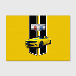 Холст прямоугольный Мощный маслкар Chevrolet Camaro 2010 года, цвет: 3D-принт — фото 2