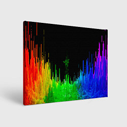 Холст прямоугольный Геометрическая музыкальная волна, цвет: 3D-принт