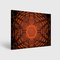 Холст прямоугольный Оранжевая техноброня, цвет: 3D-принт