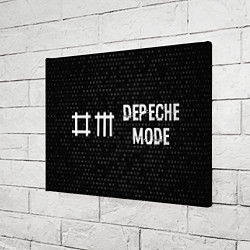 Холст прямоугольный Depeche Mode glitch на темном фоне: надпись и симв, цвет: 3D-принт — фото 2