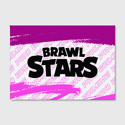 Холст прямоугольный Brawl Stars pro gaming: надпись и символ, цвет: 3D-принт — фото 2