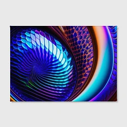 Холст прямоугольный Неоновый водоворот, цвет: 3D-принт — фото 2