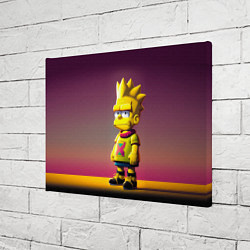 Холст прямоугольный Барт Симпсон - нейросеть, цвет: 3D-принт — фото 2