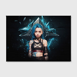 Холст прямоугольный Jinx arcane league of legends, цвет: 3D-принт — фото 2
