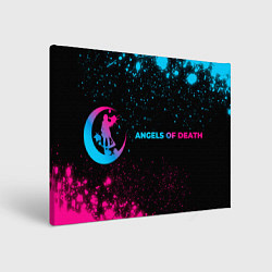 Картина прямоугольная Angels of Death - neon gradient: надпись и символ