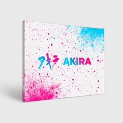 Холст прямоугольный Akira neon gradient style: надпись и символ, цвет: 3D-принт