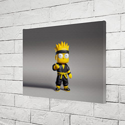 Холст прямоугольный Bart Simpson - ninja - Japan, цвет: 3D-принт — фото 2