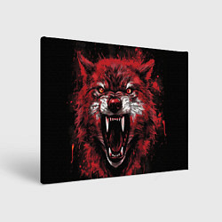 Холст прямоугольный Red wolf, цвет: 3D-принт