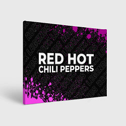 Холст прямоугольный Red Hot Chili Peppers rock legends: надпись и симв, цвет: 3D-принт