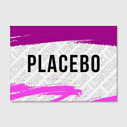 Холст прямоугольный Placebo rock legends: надпись и символ, цвет: 3D-принт — фото 2