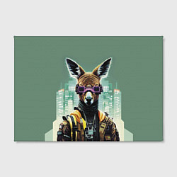 Холст прямоугольный Cool kangaroo - cyberpunk, цвет: 3D-принт — фото 2