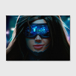 Холст прямоугольный Cybergirl, цвет: 3D-принт — фото 2