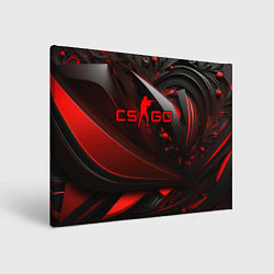 Холст прямоугольный CS GO red and black, цвет: 3D-принт
