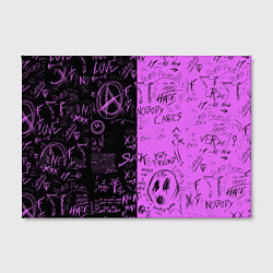 Холст прямоугольный Dead inside purple black, цвет: 3D-принт — фото 2