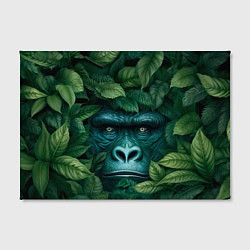 Холст прямоугольный Горилла в кустах джунгли, цвет: 3D-принт — фото 2