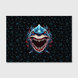 Холст прямоугольный Evil shark, цвет: 3D-принт — фото 2