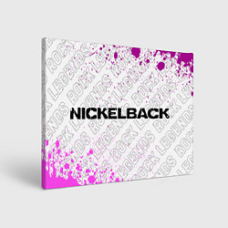 Холст прямоугольный Nickelback rock legends: надпись и символ, цвет: 3D-принт