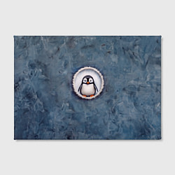 Холст прямоугольный Маленький забавный пингвинчик, цвет: 3D-принт — фото 2