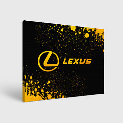 Картина прямоугольная Lexus - gold gradient: надпись и символ