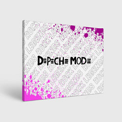 Холст прямоугольный Depeche Mode rock legends: надпись и символ, цвет: 3D-принт