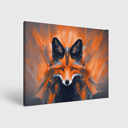 Холст прямоугольный Нарисованная огненная лиса, цвет: 3D-принт