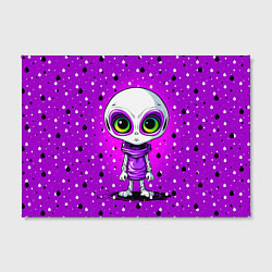 Холст прямоугольный Alien - purple color, цвет: 3D-принт — фото 2